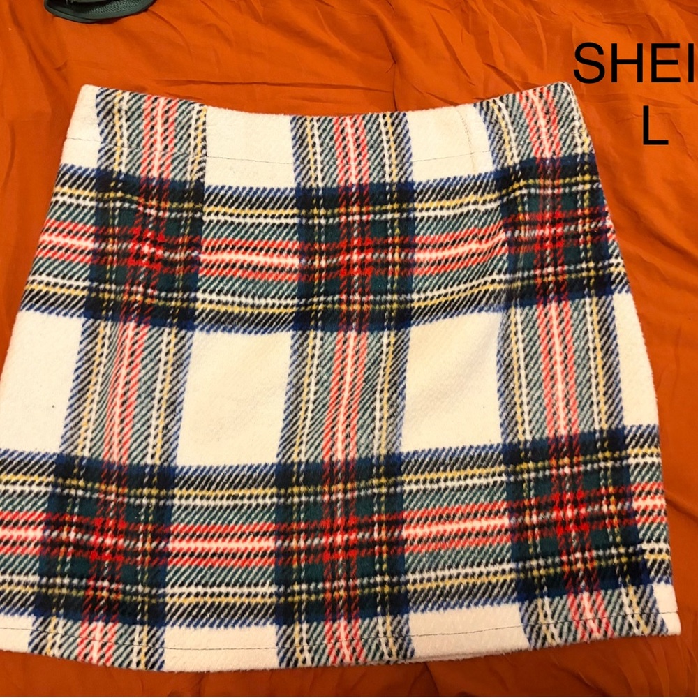 SHEIN Colorful Plaid Mini Skirt